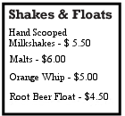 Shakes & Floats
